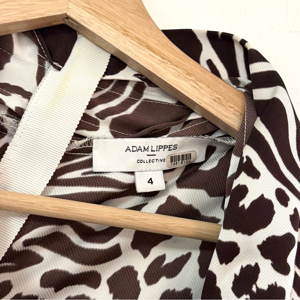 Adam Lippes Collective Animal Print Wide Leg Jumpsuit Brown Women’s Size 4 - Picture 5 of 8